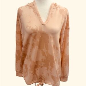 Brushed Peach Tie-Dye Hoodie. Medium